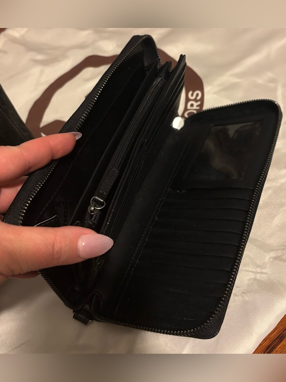 Michael Kors Black and Leopard Print Tote with Wallet - Picture 6 of 6